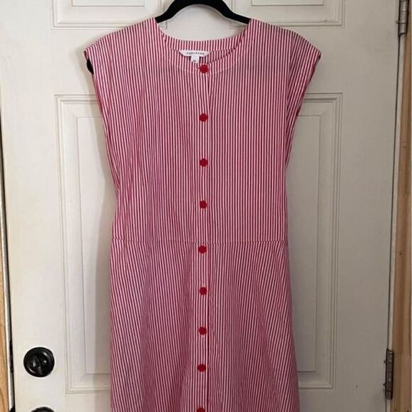 Dresses & Skirts - Retro Inspired Striped Midi Dress Medium Popsugar Cottagecore Dress